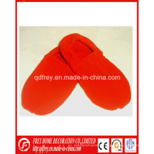 Red Color Soft Microwaveable Slipper with Lavender Wheat Bag